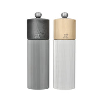 Peugeot - Line Peper- en Zoutmolen set 18 cm Carbon en Aluminium Peper- en Zoutmolen set Peugeot