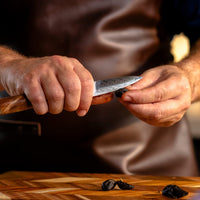 Shinrai Japan - Epoxy Sapphire 6-delige Damascus Messenset Messensets Shinrai Japan