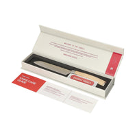 Shinrai Knives - Akari Damascus Print 6-delige Messenset + Messenblok Cito Enkelzijdig Messenset met blok Shinrai Knives