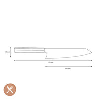 Couteaux Shinrai - Couteau Kiritsuke Damas 7 couches - Édition spéciale 23 cm