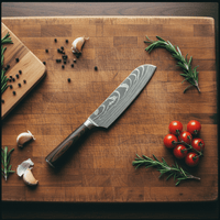 Shinrai Knives - Damascus Print 6-delige Messenset + Gratis Wildschaar Messenset Shinrai Knives