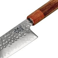 Shinrai Knives - Kigami Exclusive Damascus 5 pièces - Couteau de chef + Couteau à pain + Nakiri + Santoku + Couteau d'office Set de couteaux Shinrai Knives