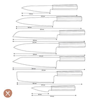 Shinrai Knives - Kigami Exclusive Damascus 7-delige messenset Messenset Shinrai Knives