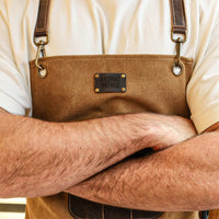 Shinrai Knives - Schort Hoogwaardig Canvas & Leer Bruin Schort Shinrai Knives