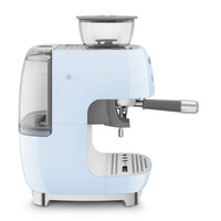 Smeg - Espressomachine | Pastelblauw | Jaren 50 | Handmatige espressomachine met geïntegreerde bonenmaler Handmatige Espressomachine Smeg
