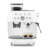 Smeg - Espressomachine | Wit | Jaren 50 | Handmatige espressomachine met geïntegreerde bonenmaler Handmatige Espressomachine Smeg