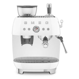Smeg - Espressomachine | Wit | Jaren 50 | Handmatige espressomachine met geïntegreerde bonenmaler Smeg - Espressomachine | Wit | Jaren 50 | Handmatige espressomachine met geïntegreerde bonenmaler Handmatige Espressomachine Smeg
