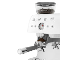 Smeg - Espressomachine | Wit | Jaren 50 | Handmatige espressomachine met geïntegreerde bonenmaler Handmatige Espressomachine Smeg