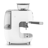 Smeg - Espressomachine | Wit | Jaren 50 | Handmatige espressomachine met geïntegreerde bonenmaler Handmatige Espressomachine Smeg