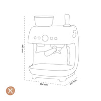 Smeg - Espressomachine | Wit | Jaren 50 | Handmatige espressomachine met geïntegreerde bonenmaler Handmatige Espressomachine Smeg