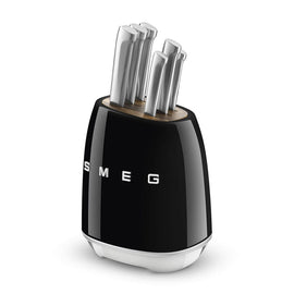 SMEG - Messenblok met 6 messen Zwart SMEG - Messenblok met 6 messen Zwart Messenset met blok Smeg