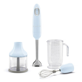 Smeg - Mixeur plongeant | Bleu pastel | années 1950 | Mixeur plongeant avec accessoires Bezig met laden...