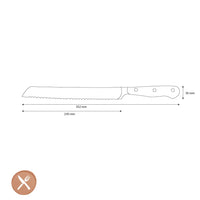 Wusthof - Classic Broodmes Wit met dubbele kartelrand 23 cm Broodmes Wusthof