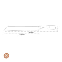 Wusthof - Classic Ikon Broodmes met precisie dubbele kartel 23 cm Broodmes Wusthof
