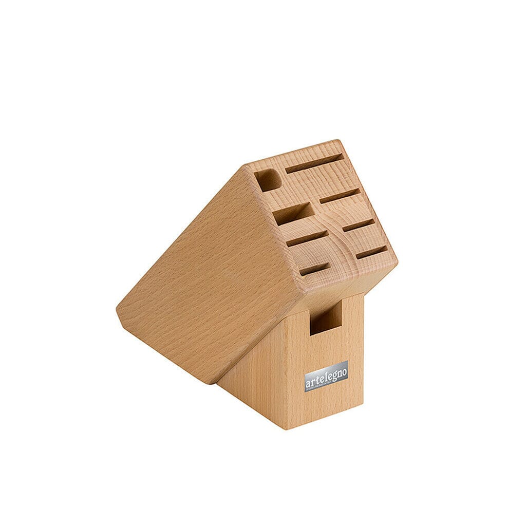 Italiaanse messenblok Beukenhout - 9 messen Artelegno