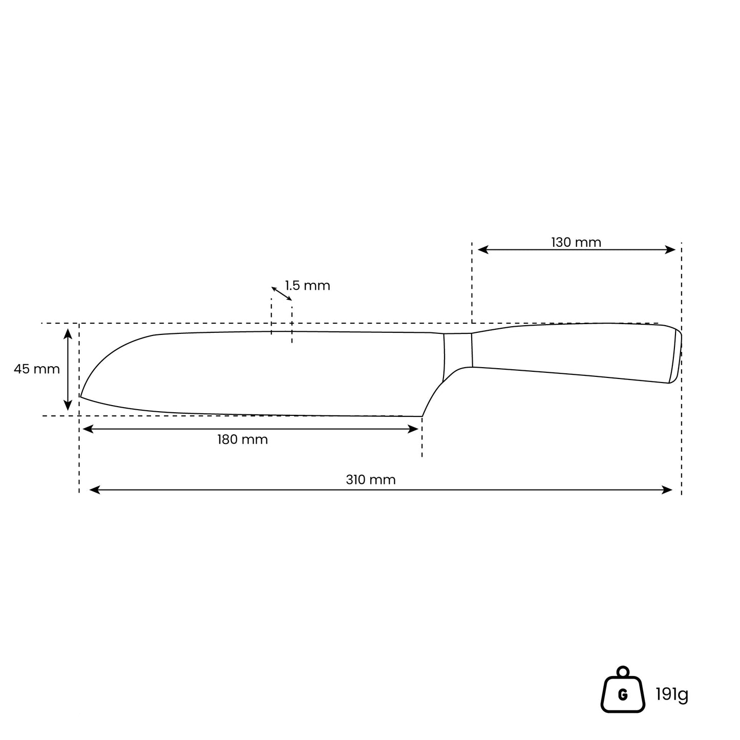 Japanse Damascus Print Onyx Epoxy - Santoku mes (18cm) Keukenmessen Shinrai Japan