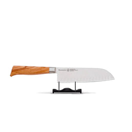 Messermeister - 16,5 cm Oliva Luxe santoku met kuiltjes Messermeister - 16,5 cm Oliva Luxe santoku met kuiltjes Santokumes Messermeister