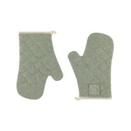 Witloft - Mitaines de cuisine en coton recyclé (2 pcs.) - Pistache Bezig met laden...