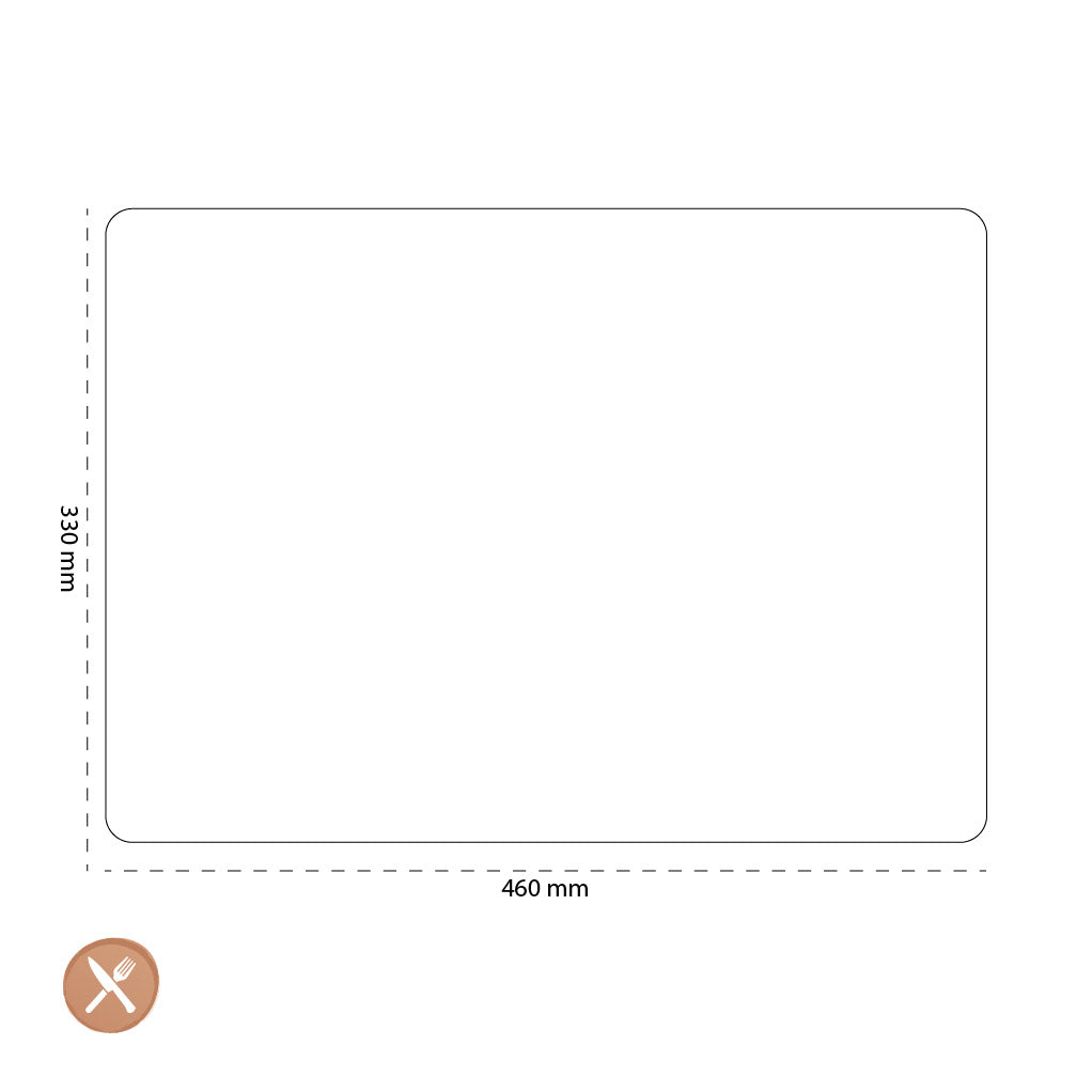 Leonardo - Placemat Leer 33x46cm - Antraciet