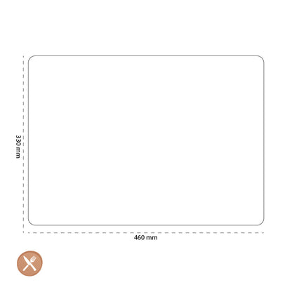 Leonardo - Placemat Leer 33x46cm - Antraciet