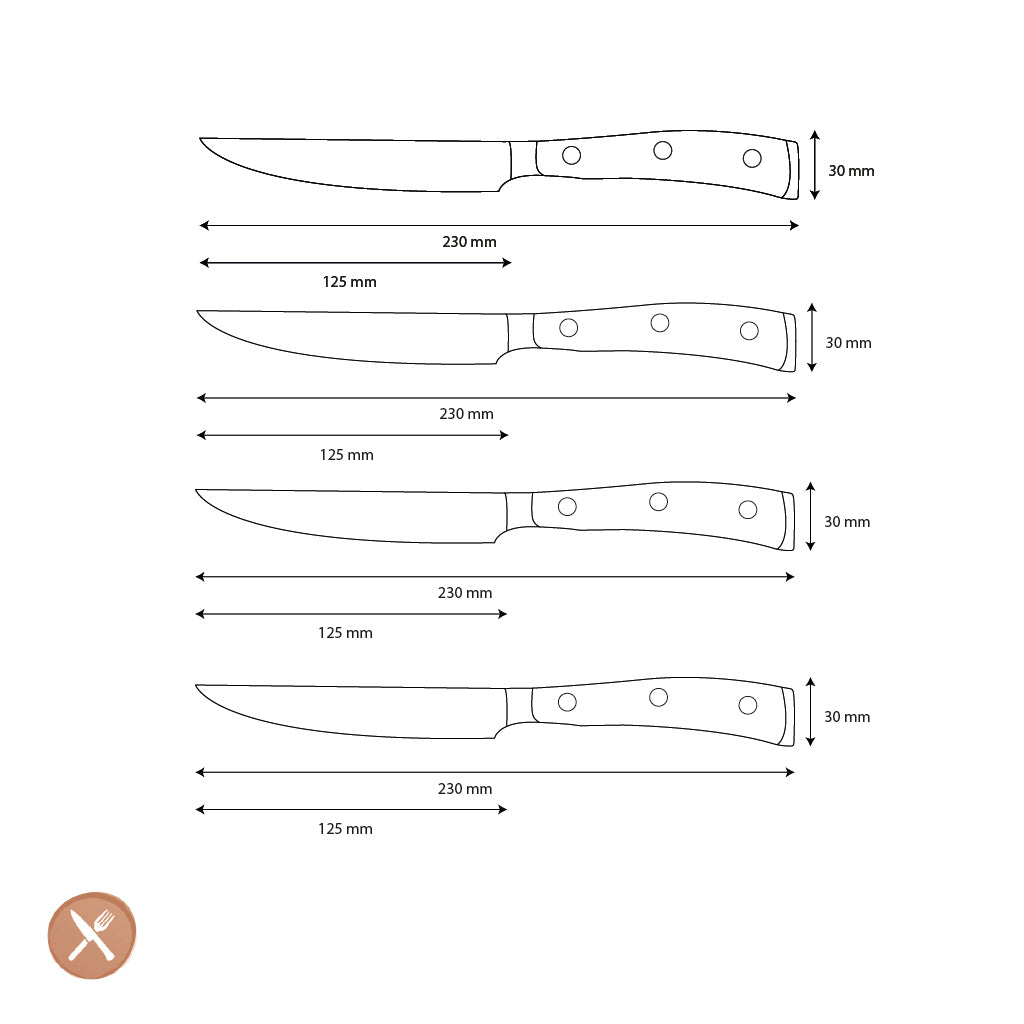 Wusthof - Classic Ikon Steakmessenset 4-delig