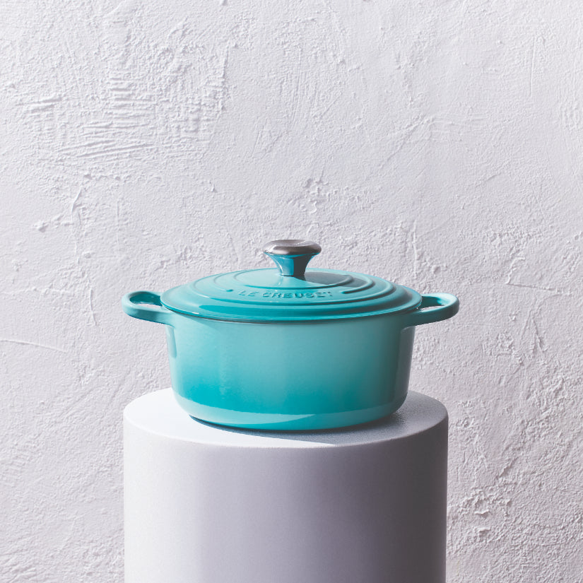 LeCreuset - Rôti- / Faitout Signature rond Bleu Caraïbes 20cm 2,4l