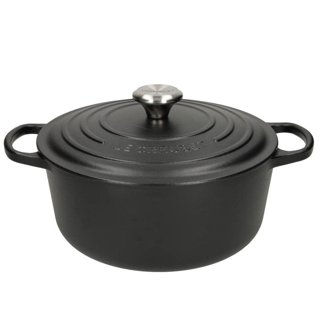 Le Creuset - Signature Braadpan Mat Zwart 28 cm (zwart interieur)