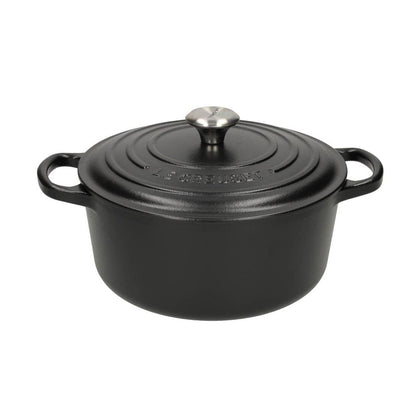 Le Creuset - Signature Braadpan Mat Zwart 20 cm (zwart interieur)