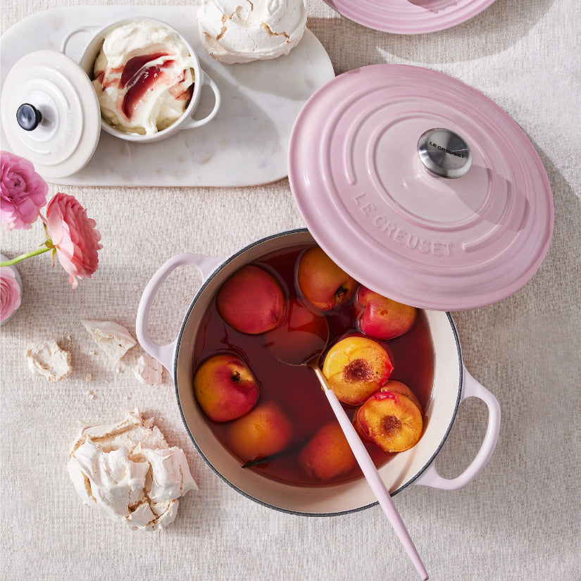 LeCreuset - Rôti- / Faitout Signature ronde Coquillage Rose 24cm 4,2l
