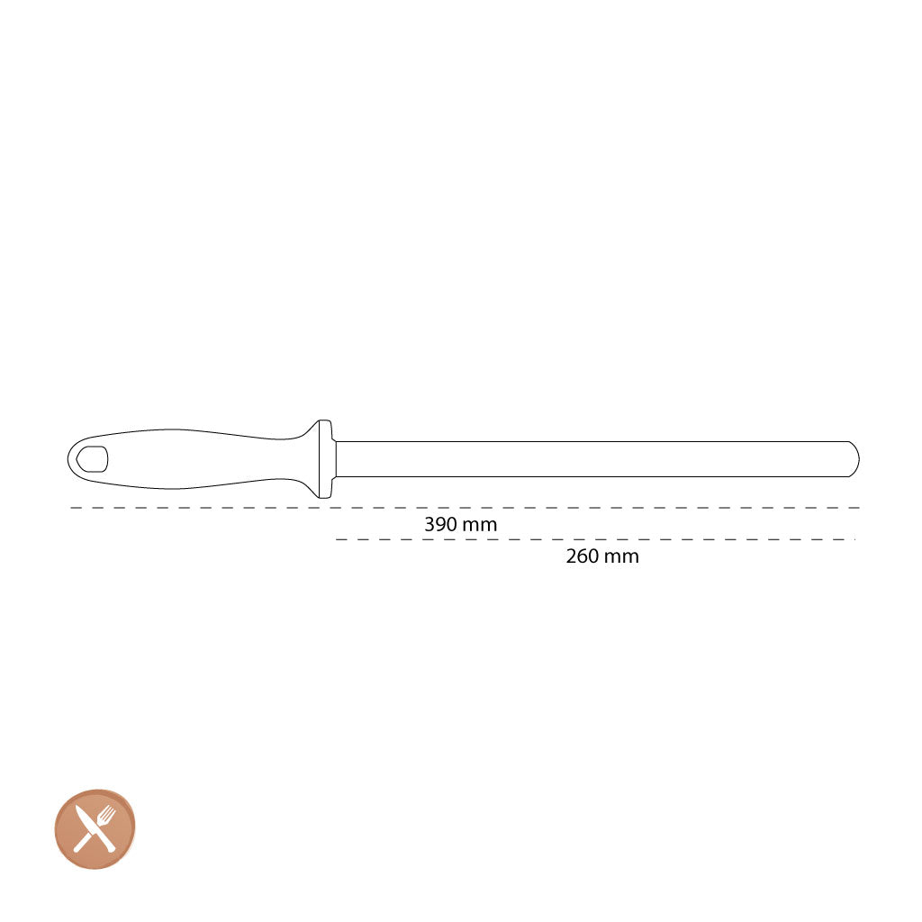 Zwilling - Aanzetstaal diamantslijper 260 mm