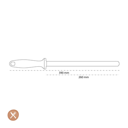 Zwilling - Aanzetstaal diamantslijper 260 mm