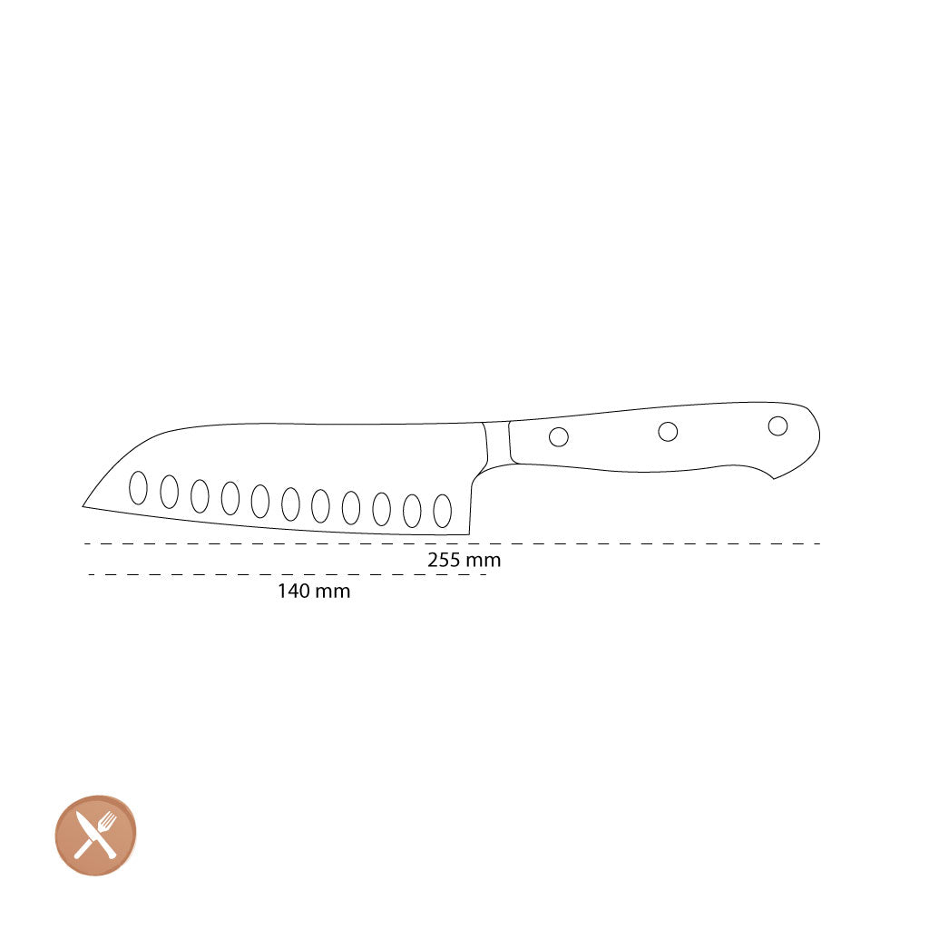 Wusthof - Classic Santoku mes met kuiltjes 14 cm