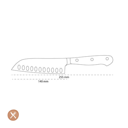 Wusthof - Classic Santoku mes met kuiltjes 14 cm