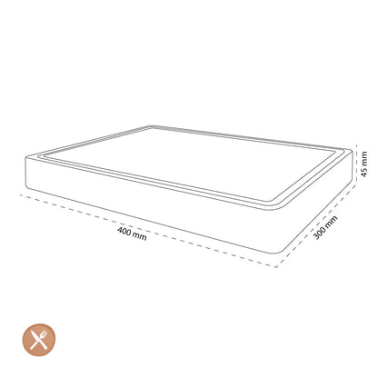 Shinrai Japan - Schaak Snijplank Acaciahout - 40 x 30 x 4.5 cm