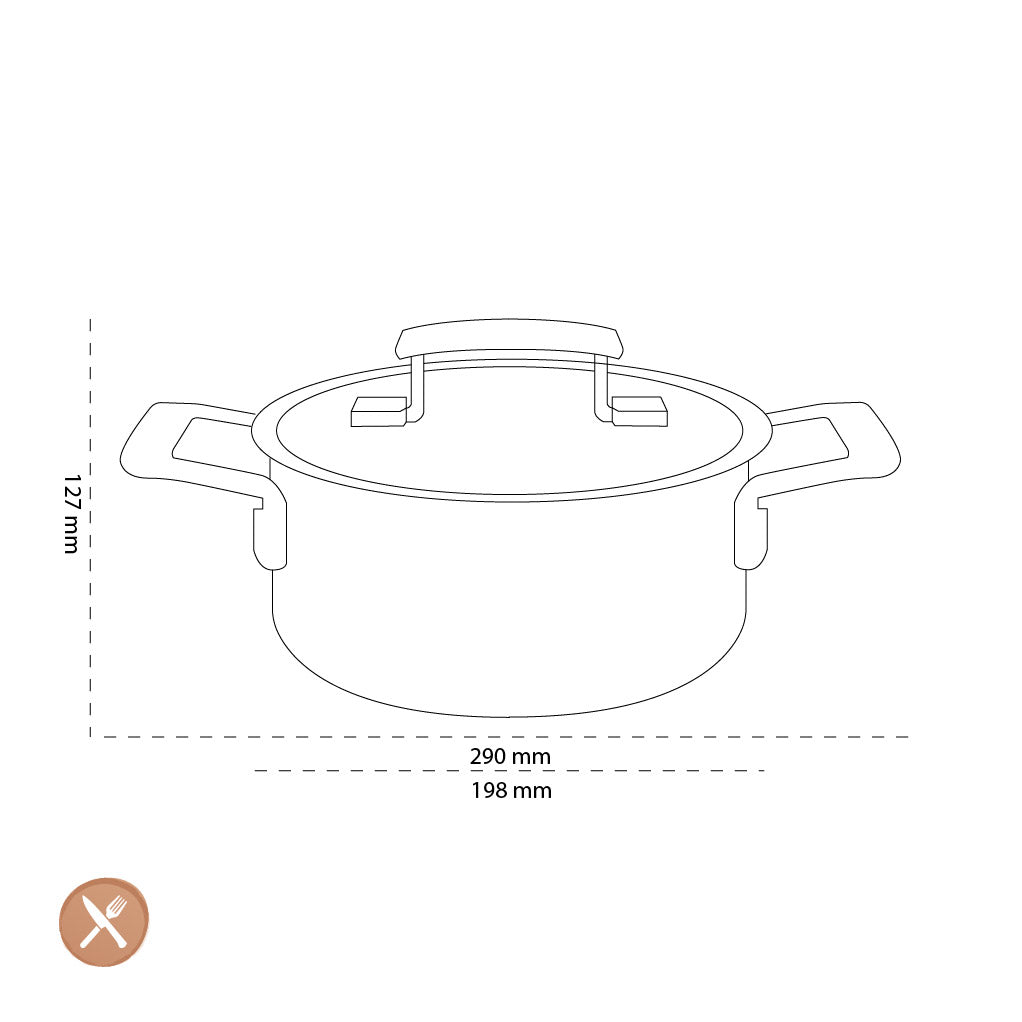 Demeyere - Industry 5 Kookpan met deksel 18 cm