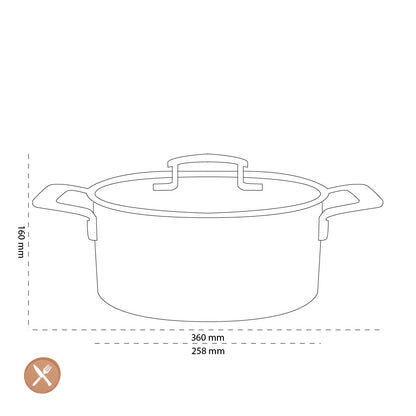 Demeyere - Industry 5 Hoge kookpan met deksel 24 cm