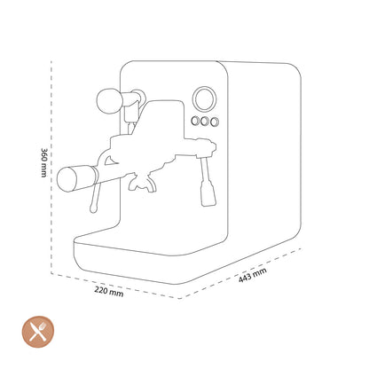 Smeg - Espressomachine Mat Wit