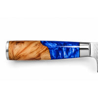 Shinrai Knives - Epoxy Sapphire Damascus Koksmes 20 cm