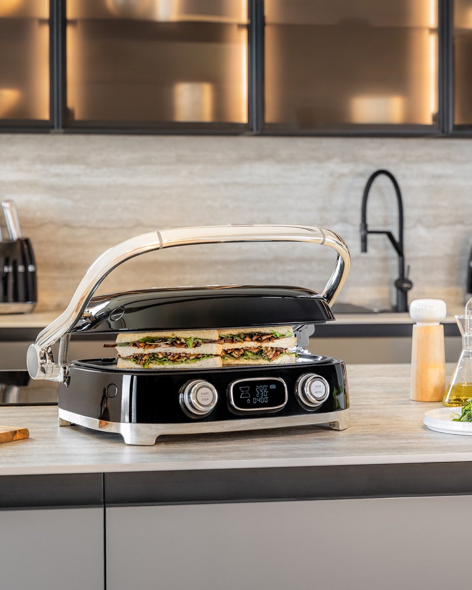 Smeg - Multifunctionele Grill  | Zwart | Jaren 50 | Contactgrill