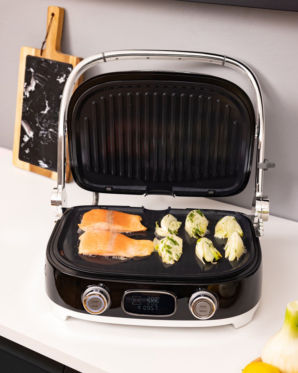 Smeg - Multifunctionele Grill  | Zwart | Jaren 50 | Contactgrill
