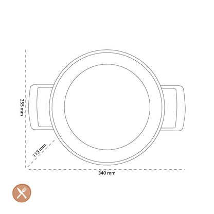 Demeyere - Alu Pro 5 Ceraforce Lage kookpan met deksel 24 cm