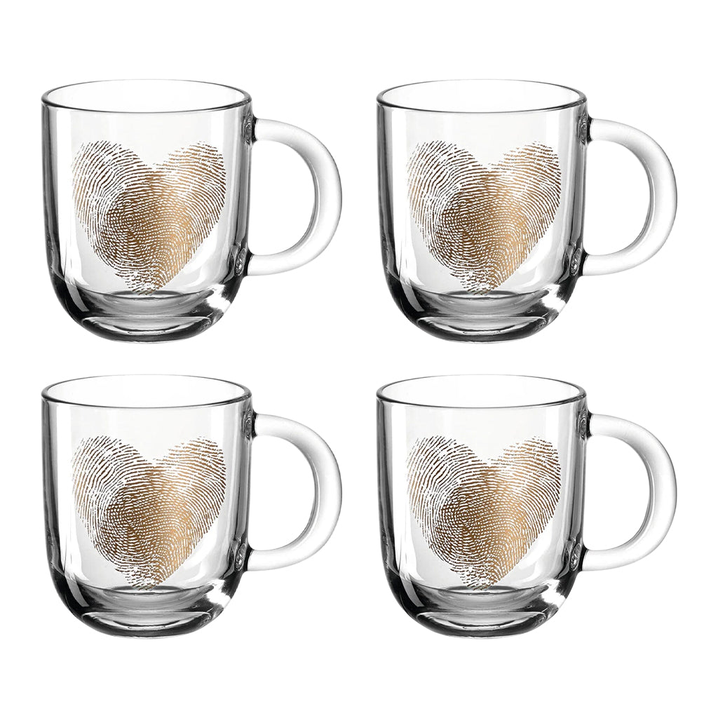 Leonardo - GB/Cup 400ml fingerprint heart 4 stuks