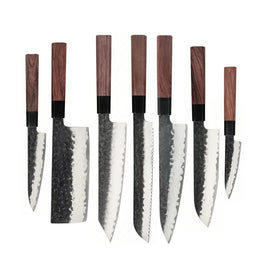 Shinrai Japan - Ensemble de couteaux Damas Kurayami 7 pièces