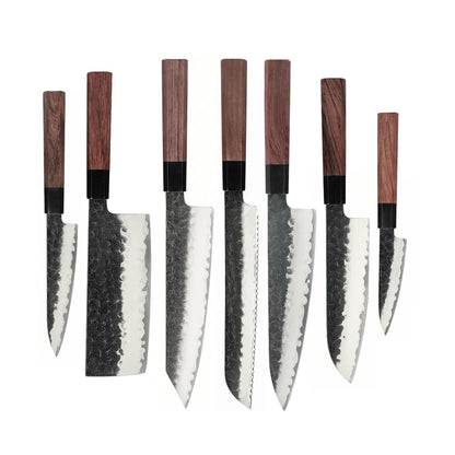 Shinrai Japan - Ensemble de couteaux Damas Kurayami 7 pièces