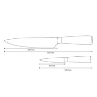 Shinrai Knives - Damascus Print 2-delige Messenset - Koksmes + Schilmes