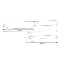 Shinrai Knives - Damascus Print 2-delige Messenset - Kiritsuke + Schilmes