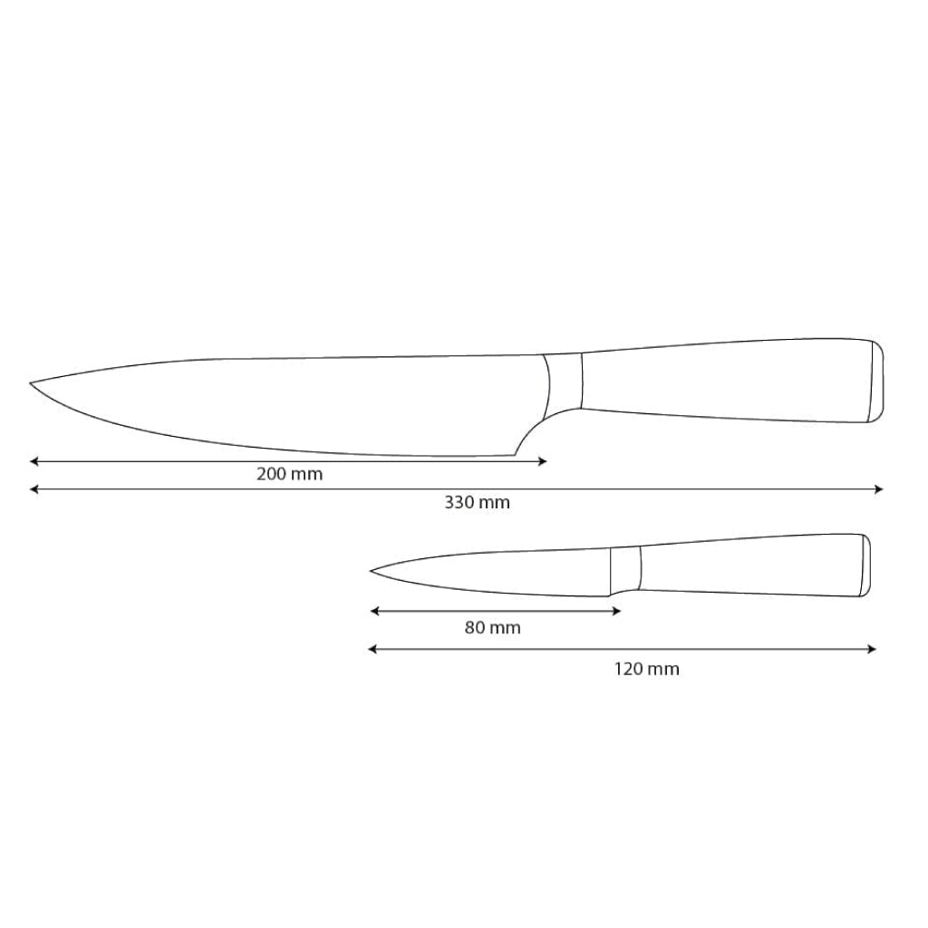Shinrai Knives - Damascus Print Epoxy Onyx 2-delige Messenset - Koksmes + Schilmes