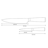 Shinrai Knives - Damascus Print Epoxy Onyx 2-delige Messenset - Koksmes + Schilmes
