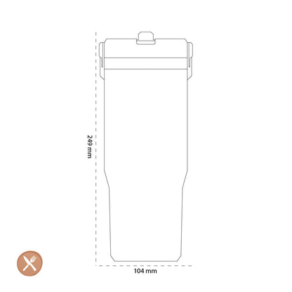 Stanley - De IceFlow™ Flip Straw Beker 0,89L Citron