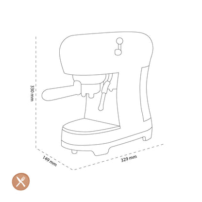 Smeg - Machine à expresso | Vert d'eau | années 1950 | Machine à expresso manuelle